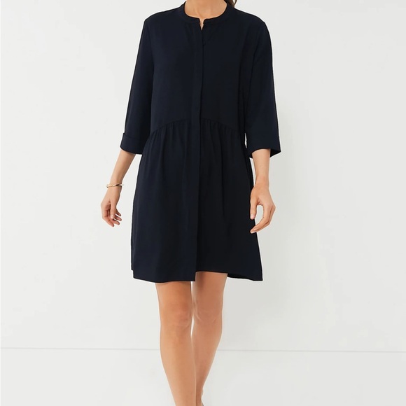 Navy Cotton Royal Shirt DressTUCKERNUCK